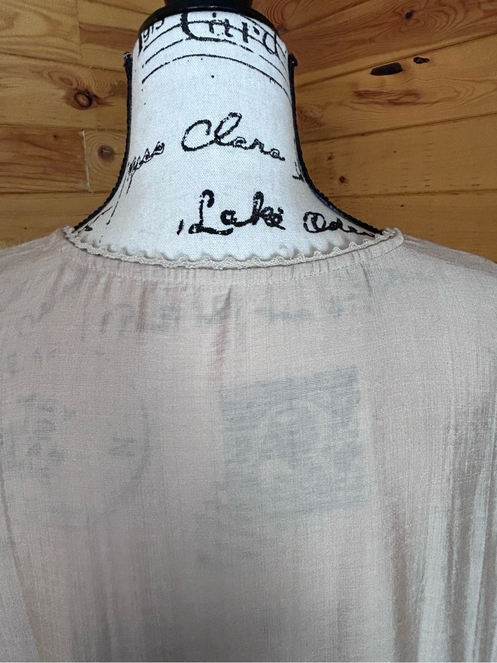 Boho Embroidered Peasant Top - Light Blush - Picture 6 of 10